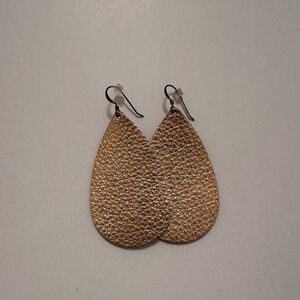 Bronze Medium Nickel and Suede Earrings